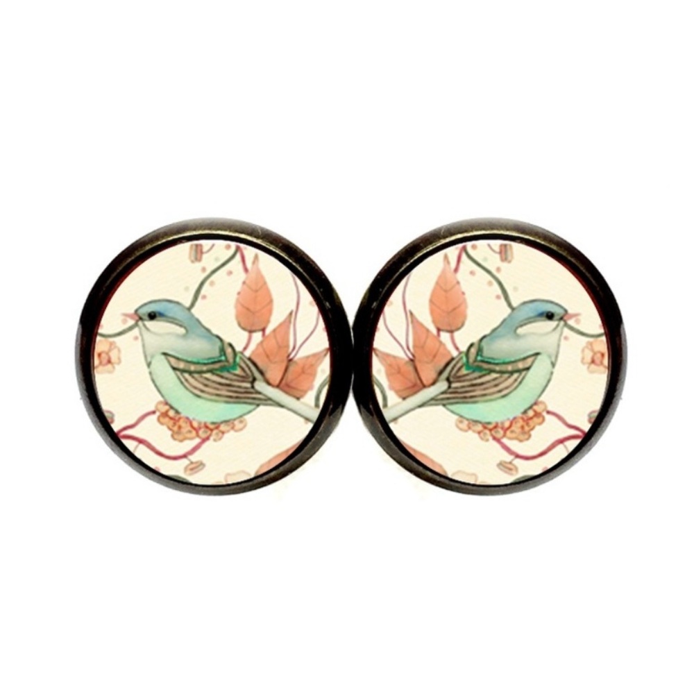 🎉3 / $9 DEAL 
Handmade Bird earring studs 12mm